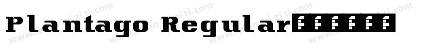 Plantago Regular字体转换